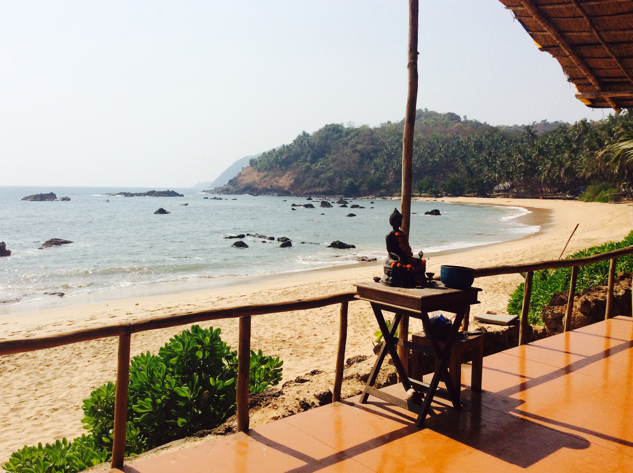 India: Goa, shala view New